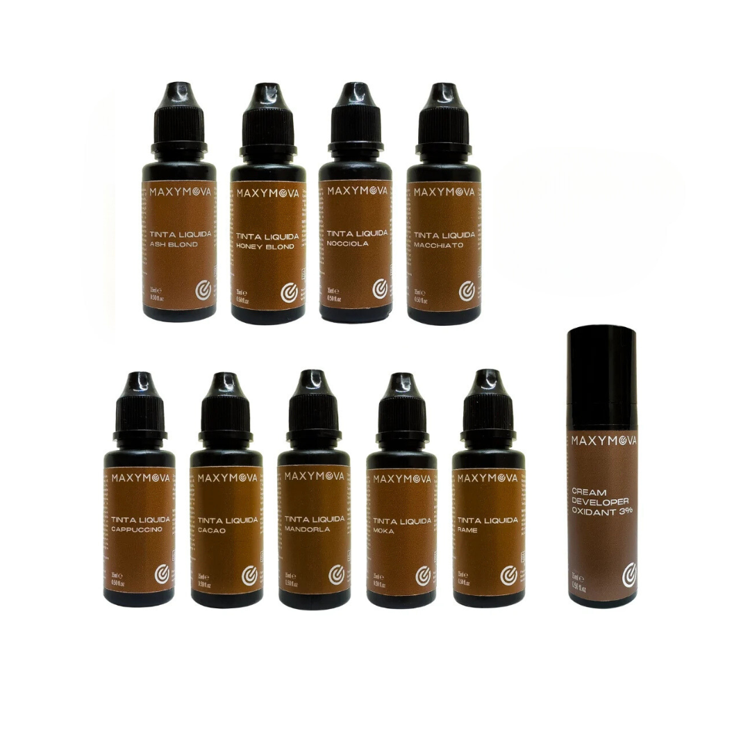 Maxymova - Hybrid Brow Dye Kit (All 9 Colours + Developer)